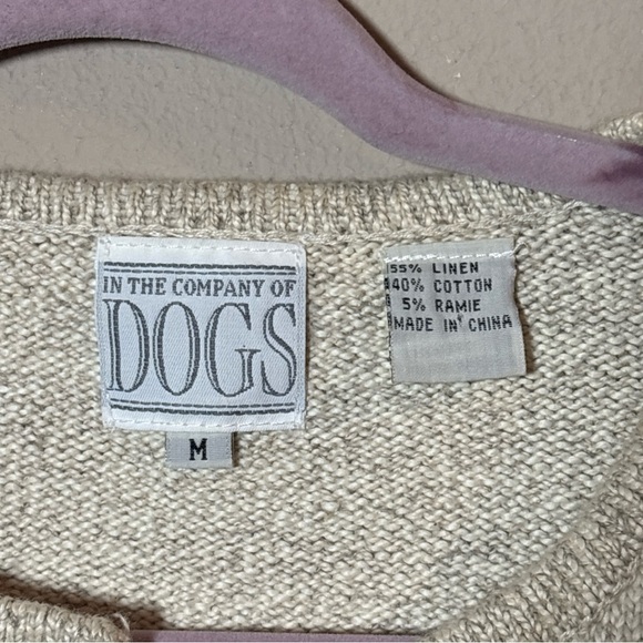 The Company of  Dogs Cardigan Sweater Women’s Sz Medium Granny Cottage - Picture 2 of 7